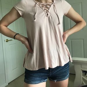 tie ribbed top